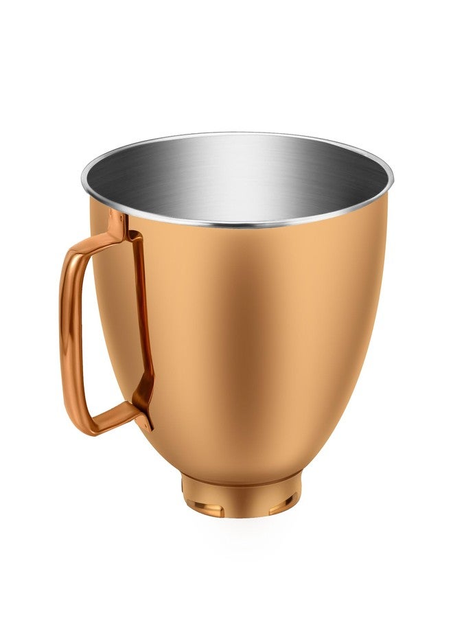 CHUDODO Copper Color Stainless Steel Mixer Bowl, Compatible with KitchenAid Series 4.5-5 QT Tilt-Head Mixers, Suitable for K45SS, KSM75, KSM90, KSM100, KSM150, Dishwasher Safe, Heavy Duty, No Residue - Image 1